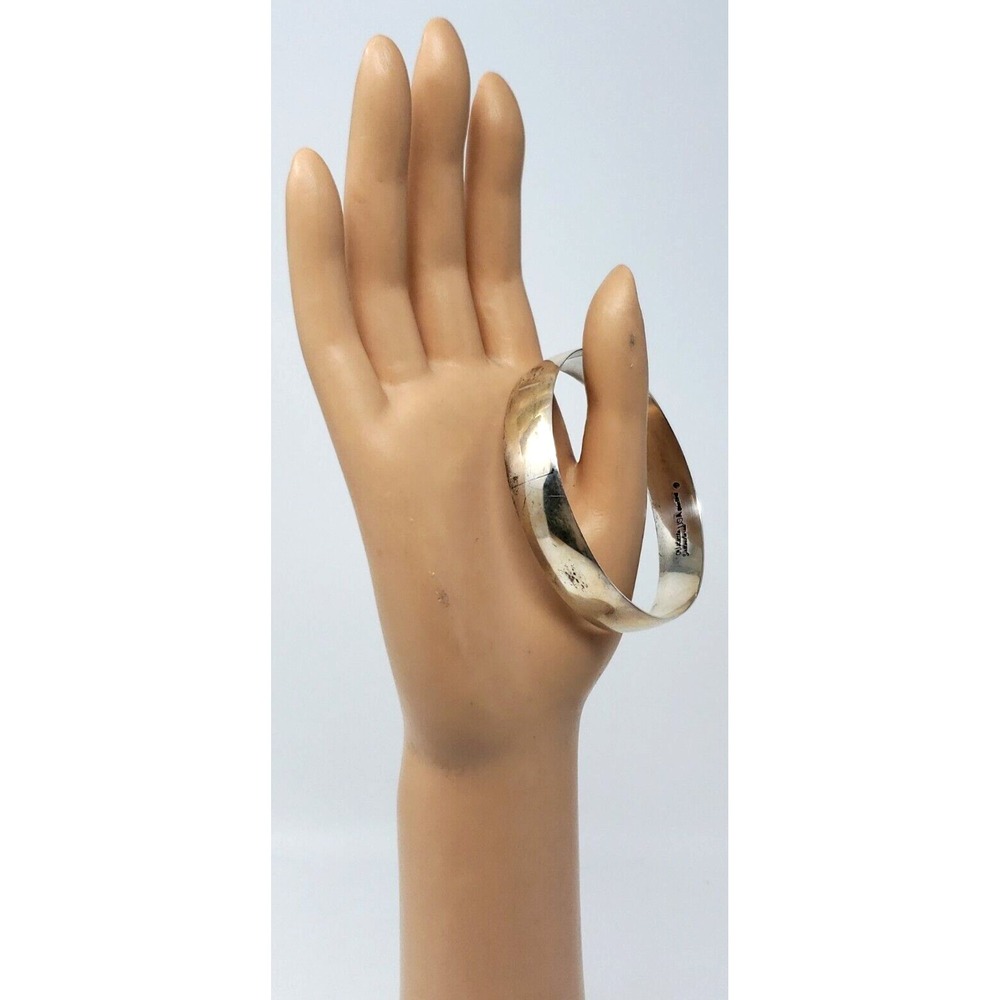 CRJ Little YellowHorse Sterling Silver Bangle Bracelet 40g Signed Navajo USA